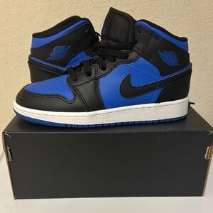 Air Jordan Black and Blue Sneakers